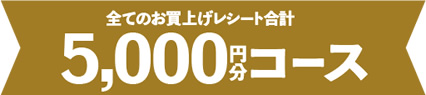 レシート合計 5,000円分応募コース