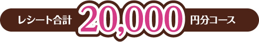 レシート合計 5000円分応募コース