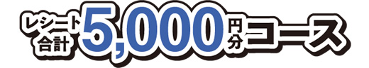 レシート合計 5000円分応募コース