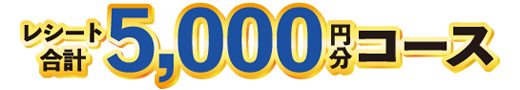 レシート合計 5000円分応募コース
