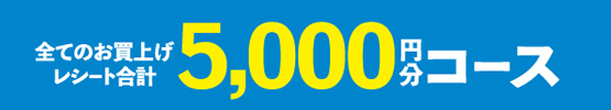 レシート合計 5000円分応募コース