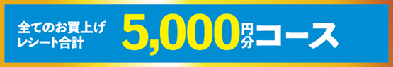 レシート合計 5,000円分応募コース